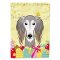 Saluki Easter Egg Hunt House Flag 28x40 Porch Sleeve Pole Decorative Outside Yard Banner Artwork Wall Hanging, Polyester