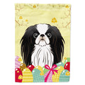 Japanese Chin Easter Egg Hunt House Flag 28x40 Porch Sleeve Pole Decorative Outside Yard Banner Artwork Wall Hanging, Polyester