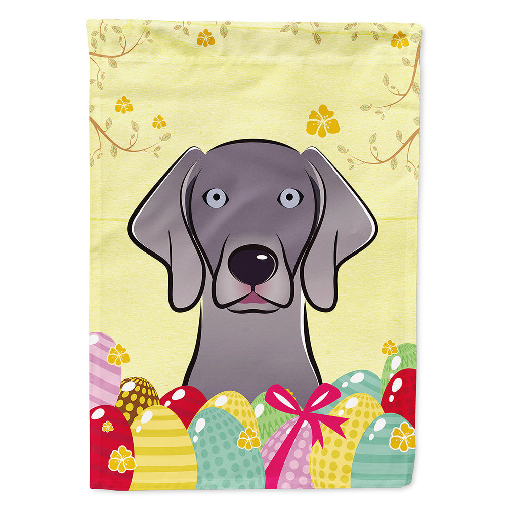 Weimaraner Easter Egg Hunt House Flag 28x40 Porch Sleeve Pole Decorative Outside Yard Banner Artwork Wall Hanging, Polyester