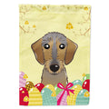 Wirehaired Dachshund Easter Egg Hunt House Flag 28x40 Porch Sleeve Pole Decorative Outside Yard Banner Artwork Wall Hanging, Polyester