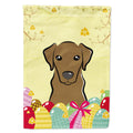 Chocolate Labrador Easter Egg Hunt House Flag 28x40 Porch Sleeve Pole Decorative Outside Yard Banner Artwork Wall Hanging, Polyester