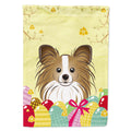 Papillon Easter Egg Hunt House Flag 28x40 Porch Sleeve Pole Decorative Outside Yard Banner Artwork Wall Hanging, Polyester