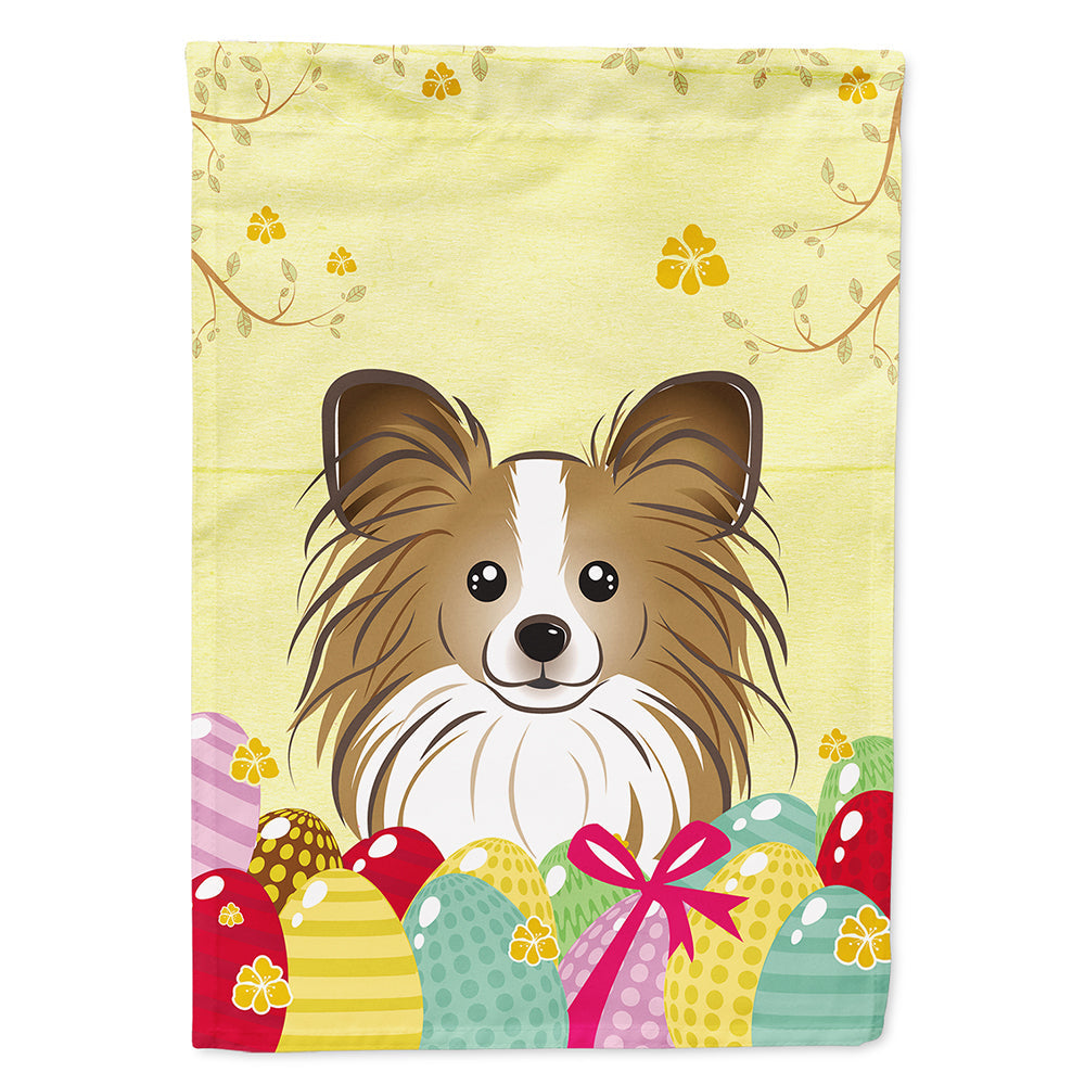 Papillon Easter Egg Hunt House Flag 28x40 Porch Sleeve Pole Decorative Outside Yard Banner Artwork Wall Hanging, Polyester