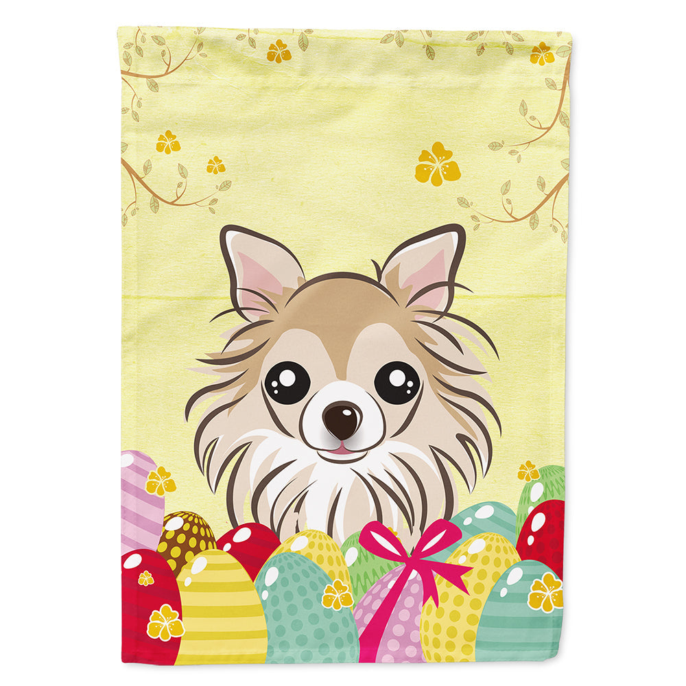 Chihuahua Easter Egg Hunt House Flag 28x40 Porch Sleeve Pole Decorative Outside Yard Banner Artwork Wall Hanging, Polyester