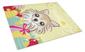 Chihuahua Easter Egg Hunt Cutting Board Tempered Glass Kitchen Cutting Surface, Heat Resistant Chopping, Non-Slip Feet, Food Prep & Serving
