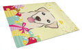 Golden Retriever Easter Egg Hunt Cutting Board Tempered Glass Kitchen Cutting Surface, Heat Resistant Chopping, Non-Slip Feet, Food Prep & Serving
