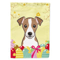 Jack Russell Terrier Easter Egg Hunt House Flag 28x40 Porch Sleeve Pole Decorative Outside Yard Banner Artwork Wall Hanging, Polyester