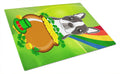 Cutting Board Tempered Glass Kitchen Cutting Surface, Heat Resistant Chopping, Non-Slip Feet, Food Prep & Serving