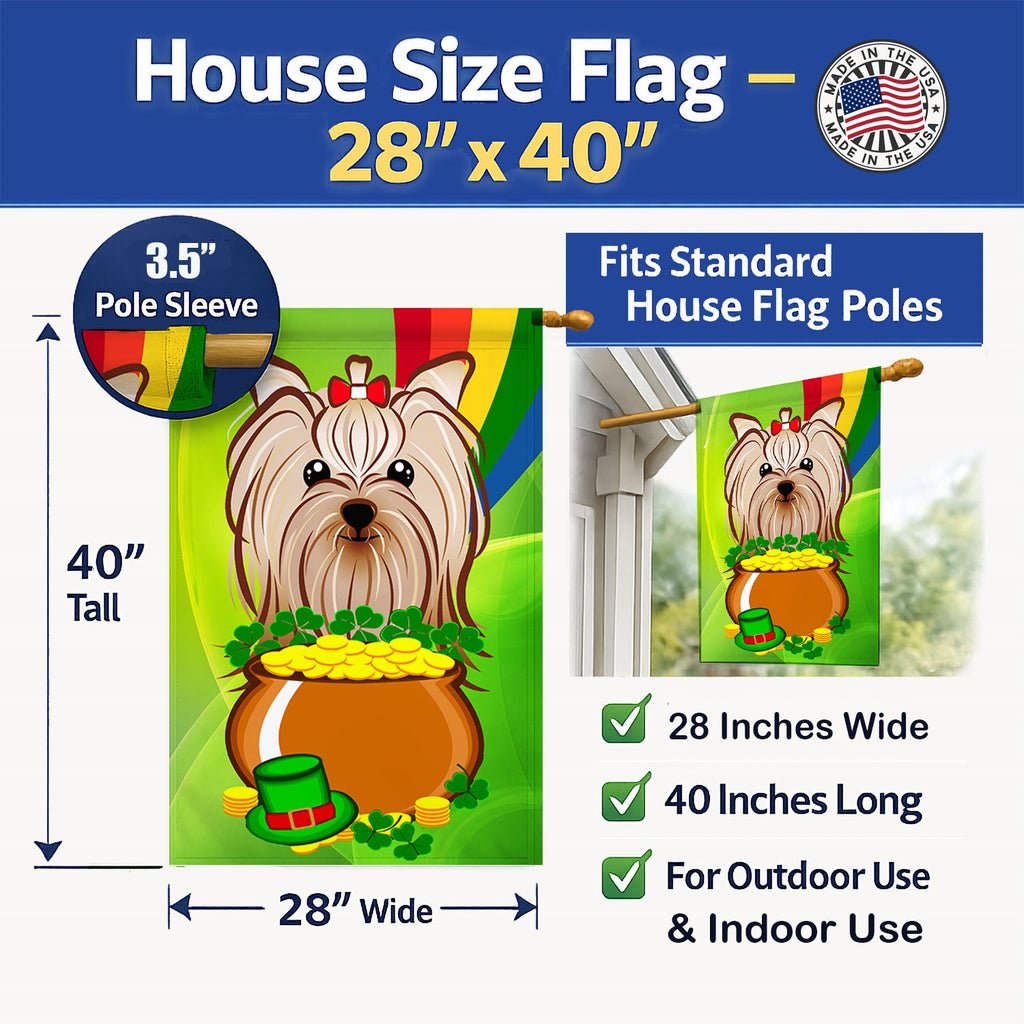 House Flag 28x40 Porch Sleeve Pole Decorative Outside Yard Banner Artwork Wall Hanging, Polyester