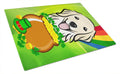 Cutting Board Tempered Glass Kitchen Cutting Surface, Heat Resistant Chopping, Non-Slip Feet, Food Prep & Serving
