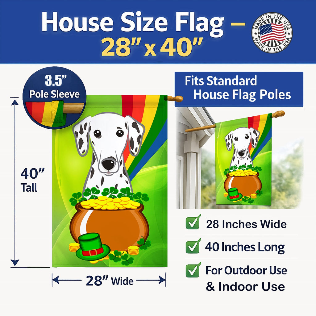 House Flag 28x40 Porch Sleeve Pole Decorative Outside Yard Banner Artwork Wall Hanging, Polyester