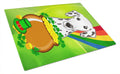 Cutting Board Tempered Glass Kitchen Cutting Surface, Heat Resistant Chopping, Non-Slip Feet, Food Prep & Serving