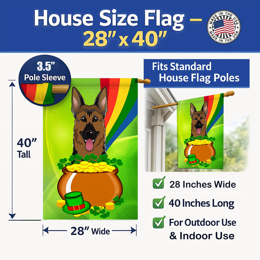 House Flag 28x40 Porch Sleeve Pole Decorative Outside Yard Banner Artwork Wall Hanging, Polyester