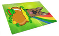 Cutting Board Tempered Glass Kitchen Cutting Surface, Heat Resistant Chopping, Non-Slip Feet, Food Prep & Serving