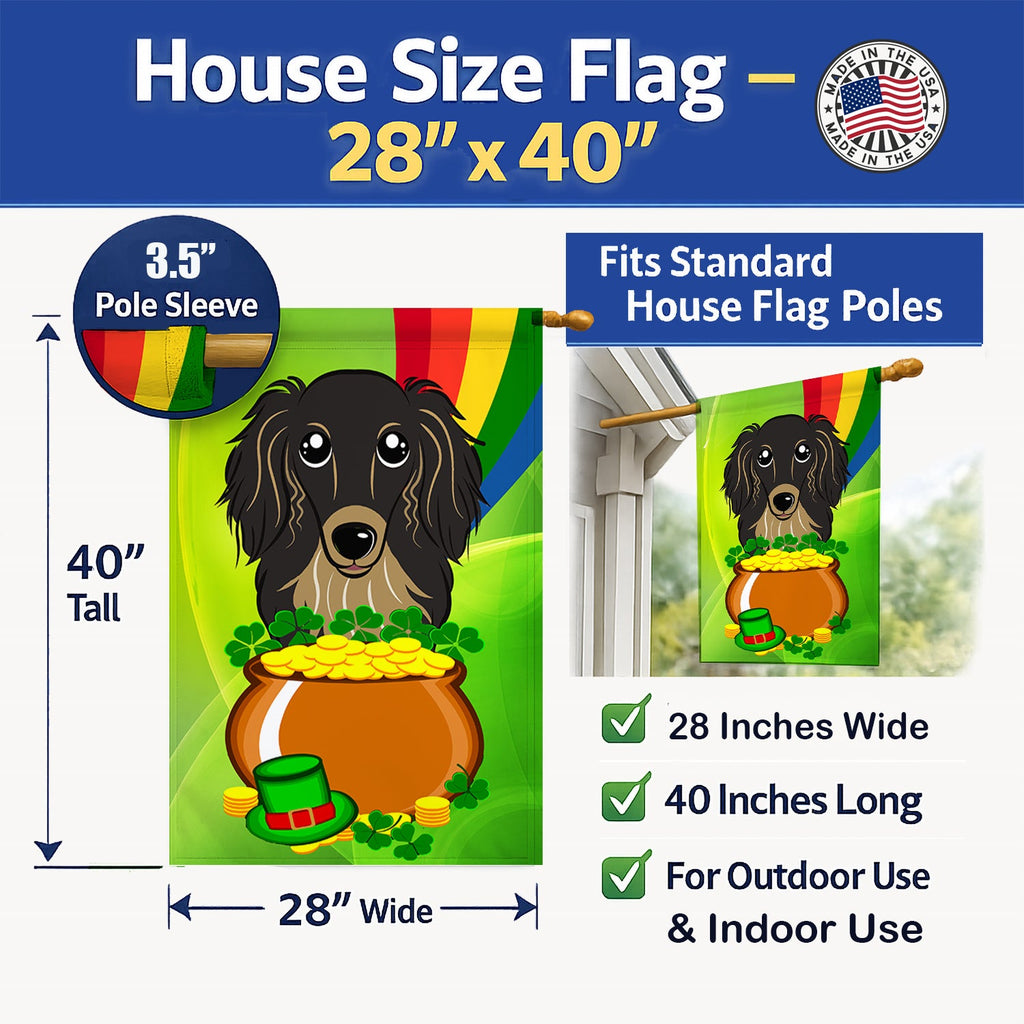 House Flag 28x40 Porch Sleeve Pole Decorative Outside Yard Banner Artwork Wall Hanging, Polyester