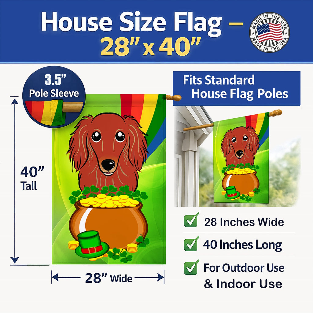 House Flag 28x40 Porch Sleeve Pole Decorative Outside Yard Banner Artwork Wall Hanging, Polyester