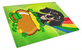 Cutting Board Tempered Glass Kitchen Cutting Surface, Heat Resistant Chopping, Non-Slip Feet, Food Prep & Serving