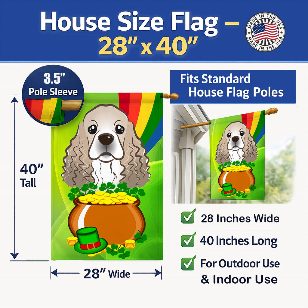 House Flag 28x40 Porch Sleeve Pole Decorative Outside Yard Banner Artwork Wall Hanging, Polyester