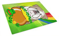 Cutting Board Tempered Glass Kitchen Cutting Surface, Heat Resistant Chopping, Non-Slip Feet, Food Prep & Serving