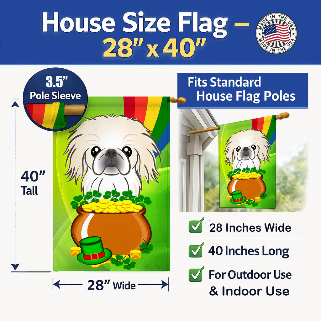 House Flag 28x40 Porch Sleeve Pole Decorative Outside Yard Banner Artwork Wall Hanging, Polyester