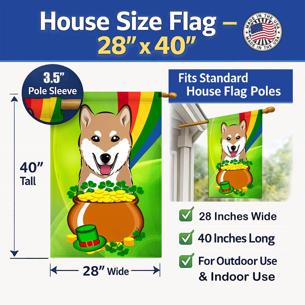 House Flag 28x40 Porch Sleeve Pole Decorative Outside Yard Banner Artwork Wall Hanging, Polyester