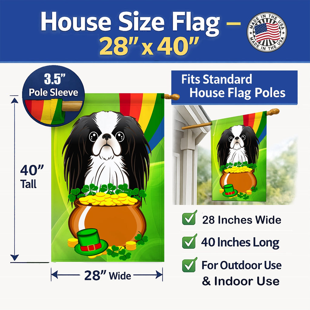 House Flag 28x40 Porch Sleeve Pole Decorative Outside Yard Banner Artwork Wall Hanging, Polyester