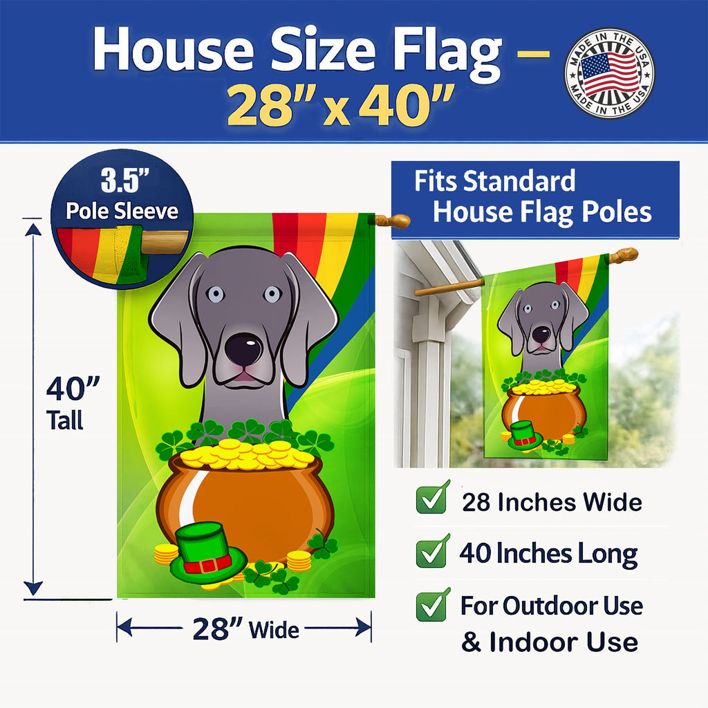 House Flag 28x40 Porch Sleeve Pole Decorative Outside Yard Banner Artwork Wall Hanging, Polyester