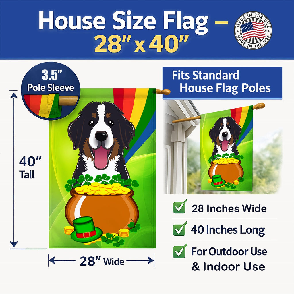 House Flag 28x40 Porch Sleeve Pole Decorative Outside Yard Banner Artwork Wall Hanging, Polyester