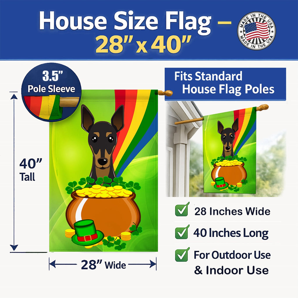 House Flag 28x40 Porch Sleeve Pole Decorative Outside Yard Banner Artwork Wall Hanging, Polyester