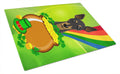 Cutting Board Tempered Glass Kitchen Cutting Surface, Heat Resistant Chopping, Non-Slip Feet, Food Prep & Serving
