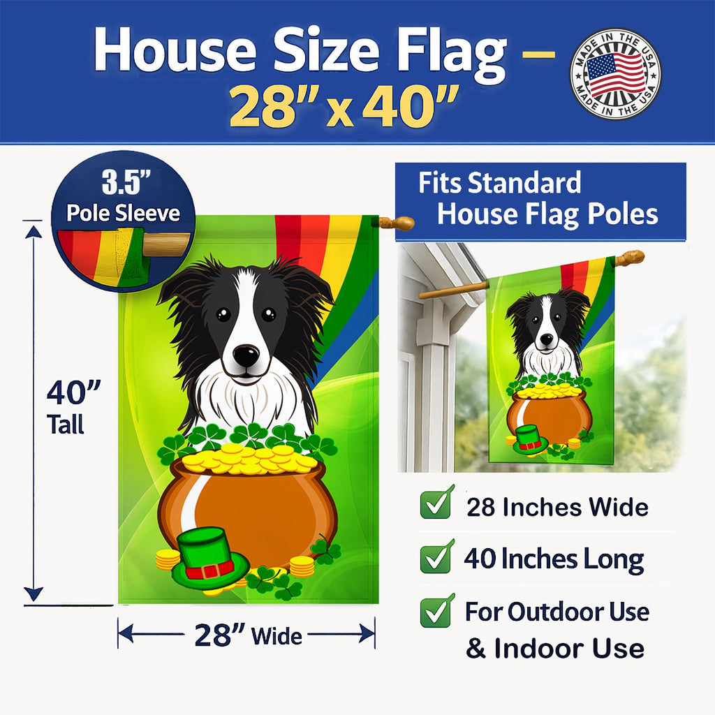 House Flag 28x40 Porch Sleeve Pole Decorative Outside Yard Banner Artwork Wall Hanging, Polyester