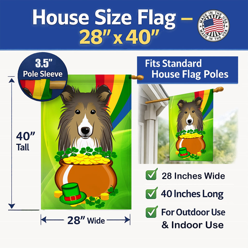 House Flag 28x40 Porch Sleeve Pole Decorative Outside Yard Banner Artwork Wall Hanging, Polyester