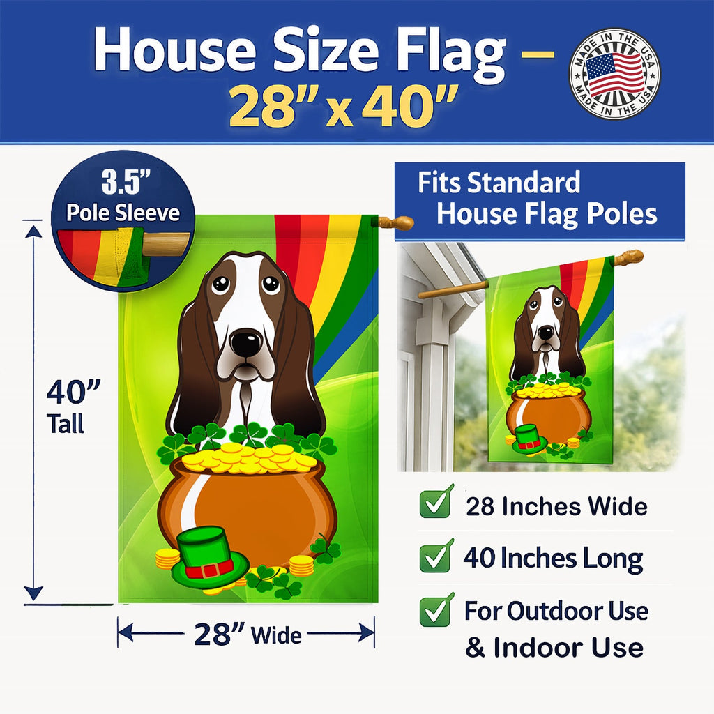 House Flag 28x40 Porch Sleeve Pole Decorative Outside Yard Banner Artwork Wall Hanging, Polyester
