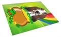 Cutting Board Tempered Glass Kitchen Cutting Surface, Heat Resistant Chopping, Non-Slip Feet, Food Prep & Serving
