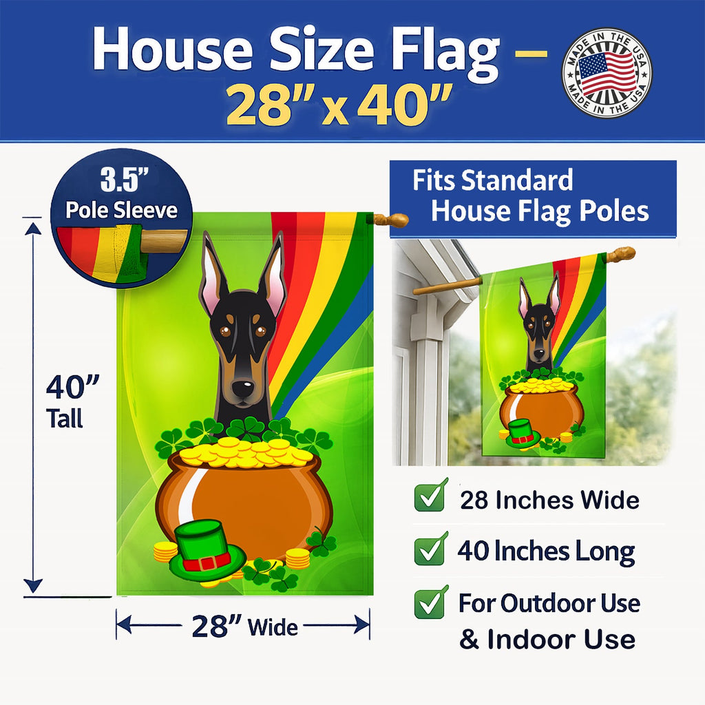 House Flag 28x40 Porch Sleeve Pole Decorative Outside Yard Banner Artwork Wall Hanging, Polyester