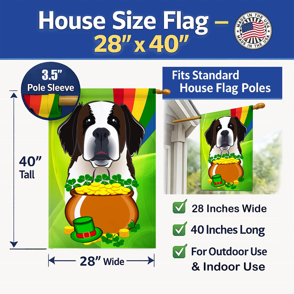 House Flag 28x40 Porch Sleeve Pole Decorative Outside Yard Banner Artwork Wall Hanging, Polyester