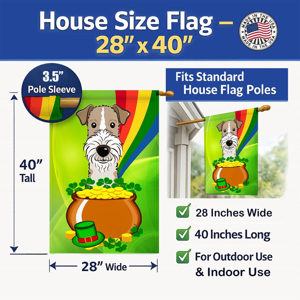House Flag 28x40 Porch Sleeve Pole Decorative Outside Yard Banner Artwork Wall Hanging, Polyester
