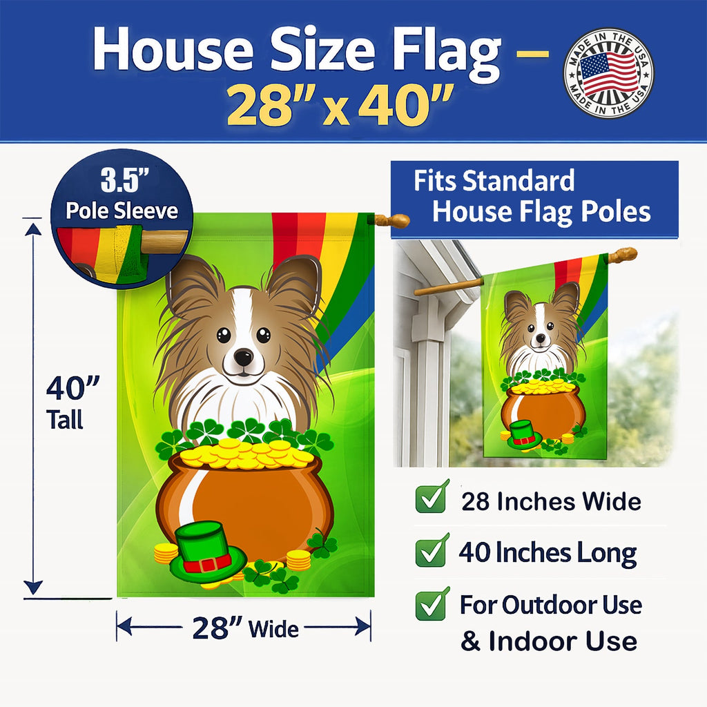 House Flag 28x40 Porch Sleeve Pole Decorative Outside Yard Banner Artwork Wall Hanging, Polyester