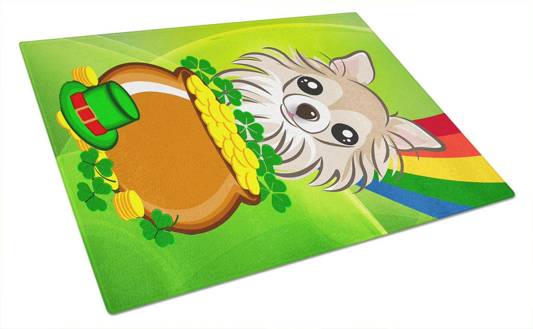 Cutting Board Tempered Glass Kitchen Cutting Surface, Heat Resistant Chopping, Non-Slip Feet, Food Prep & Serving