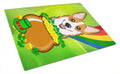 Cutting Board Tempered Glass Kitchen Cutting Surface, Heat Resistant Chopping, Non-Slip Feet, Food Prep & Serving