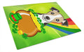 Cutting Board Tempered Glass Kitchen Cutting Surface, Heat Resistant Chopping, Non-Slip Feet, Food Prep & Serving