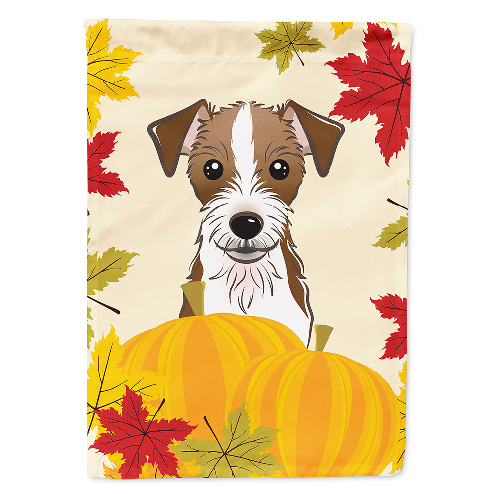 Jack Russell Terrier Thanksgiving House Flag 28x40 Porch Sleeve Pole Decorative Outside Yard Banner Artwork Wall Hanging, Polyester