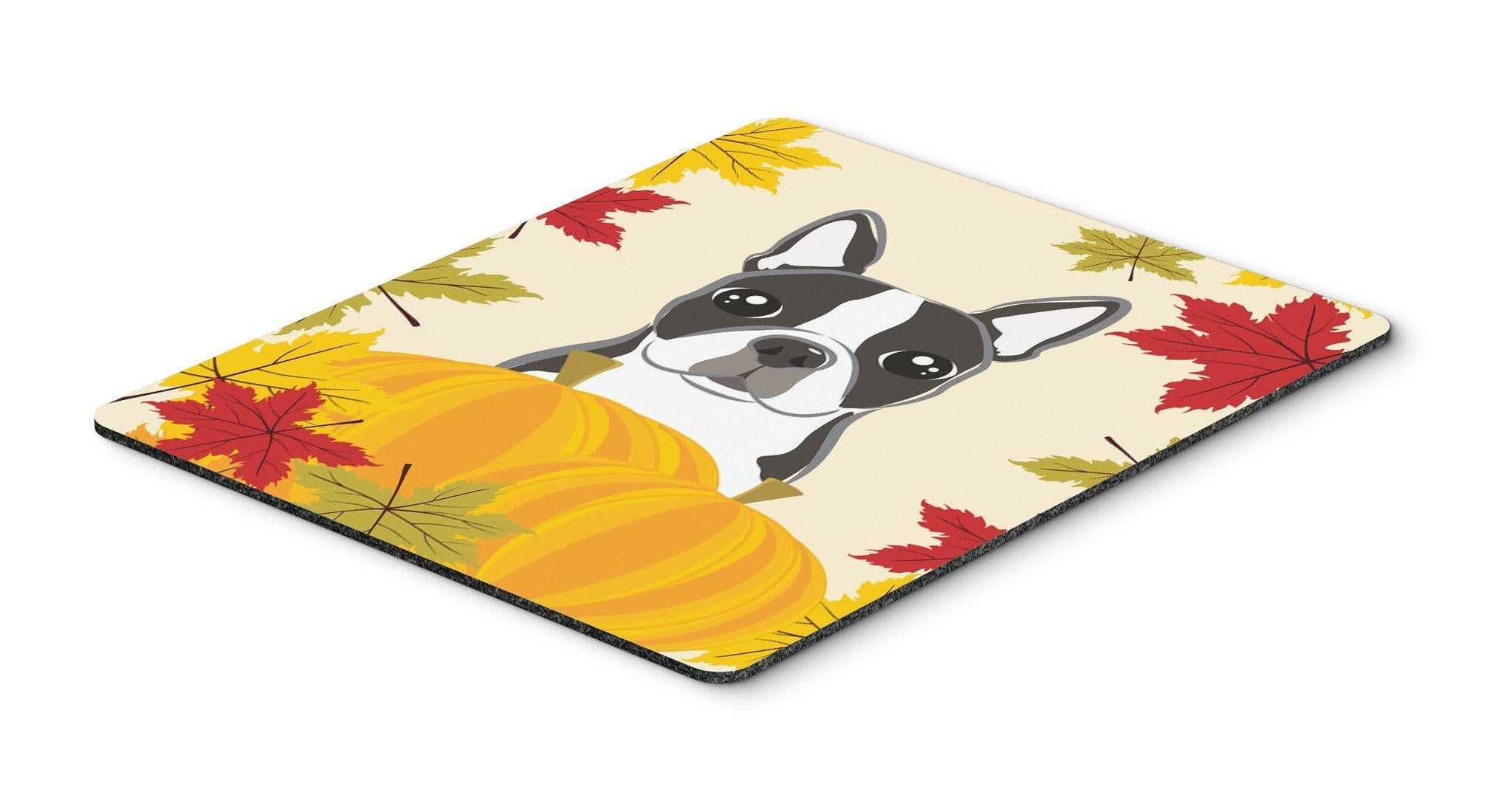 Boston Terrier Thanksgiving Mouse Pad, Heat Resistant Trivet Hot Pad , Non Slip Rubber Desk Mat, Kitchen Counter Protector, Home Office Decor Gift