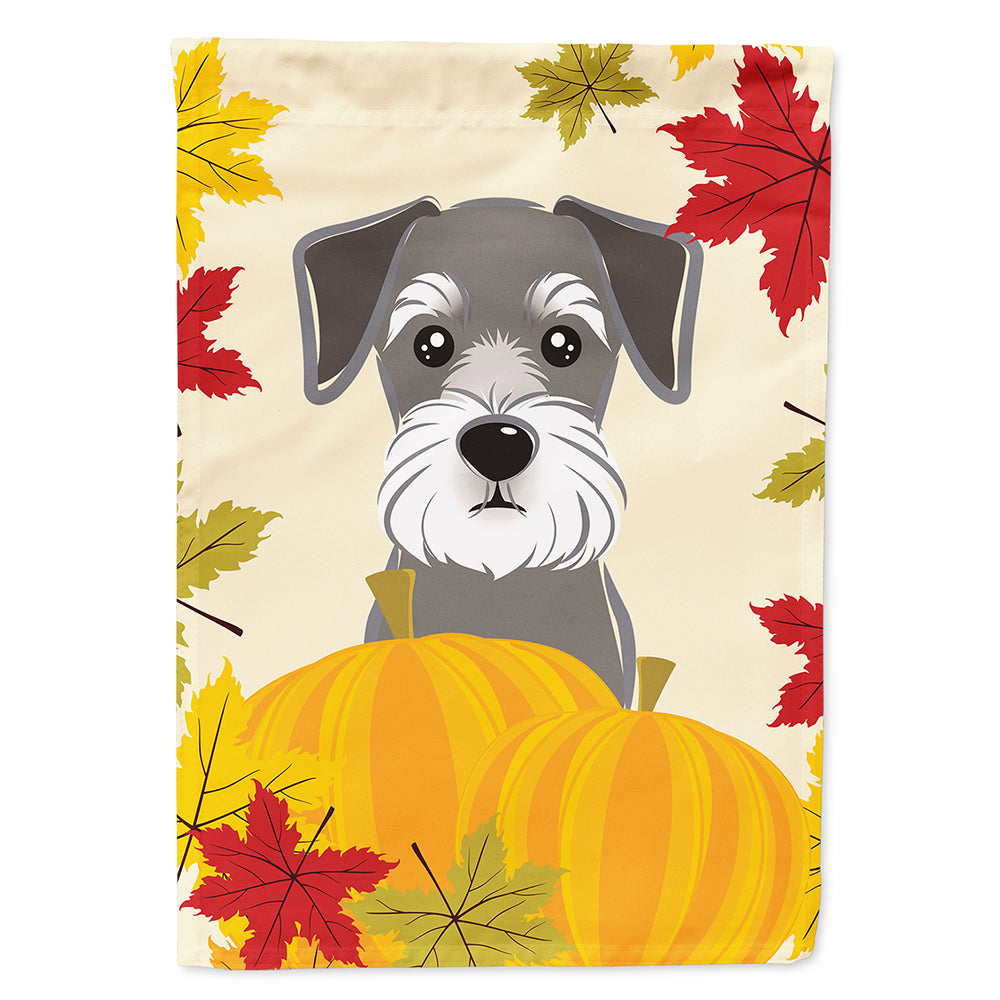 Schnauzer Thanksgiving House Flag 28x40 Porch Sleeve Pole Decorative Outside Yard Banner Artwork Wall Hanging, Polyester