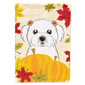 Maltese Thanksgiving House Flag 28x40 Porch Sleeve Pole Decorative Outside Yard Banner Artwork Wall Hanging, Polyester