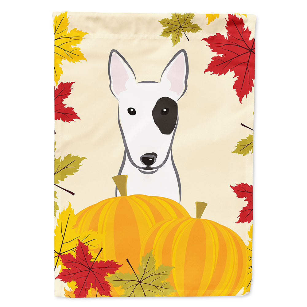 Bull Terrier Thanksgiving House Flag 28x40 Porch Sleeve Pole Decorative Outside Yard Banner Artwork Wall Hanging, Polyester