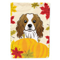 Cavalier Spaniel Thanksgiving House Flag 28x40 Porch Sleeve Pole Decorative Outside Yard Banner Artwork Wall Hanging, Polyester