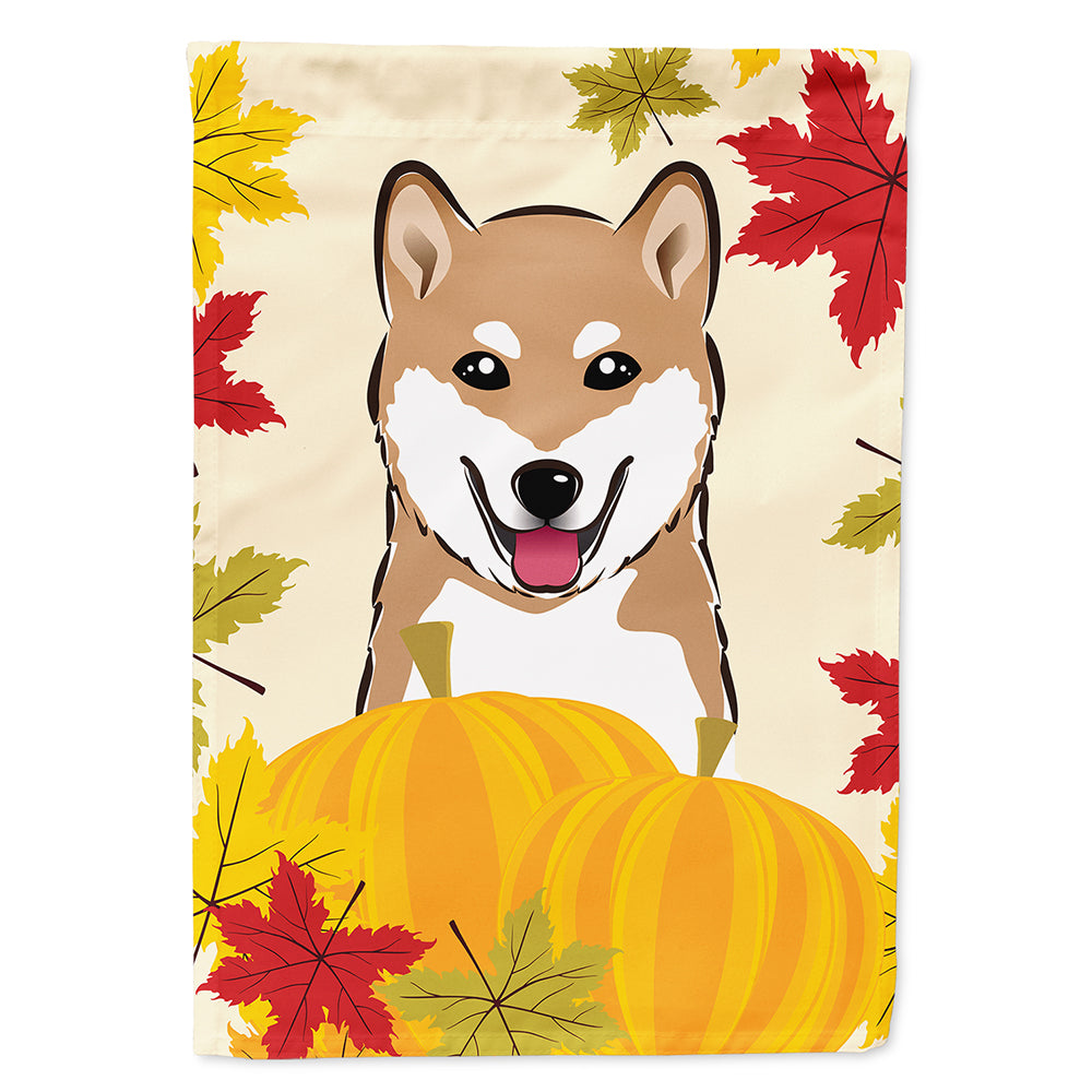 Shiba Inu Thanksgiving House Flag 28x40 Porch Sleeve Pole Decorative Outside Yard Banner Artwork Wall Hanging, Polyester