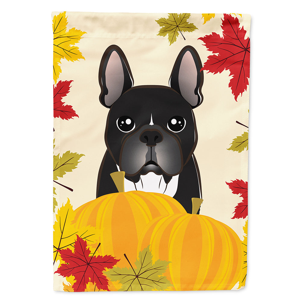 French Bulldog Thanksgiving House Flag 28x40 Porch Sleeve Pole Decorative Outside Yard Banner Artwork Wall Hanging, Polyester
