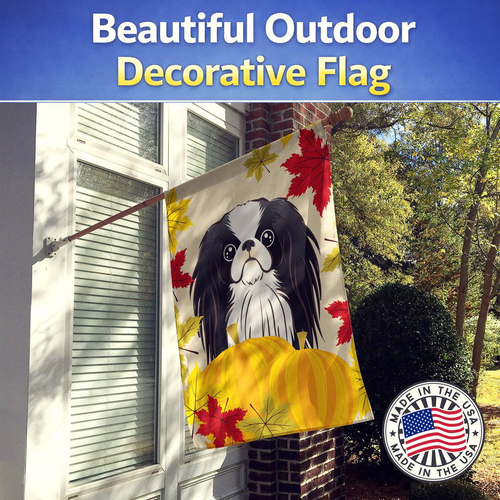 Japanese Chin Thanksgiving House Flag 28x40 Porch Sleeve Pole Decorative Outside Yard Banner Artwork Wall Hanging, Polyester
